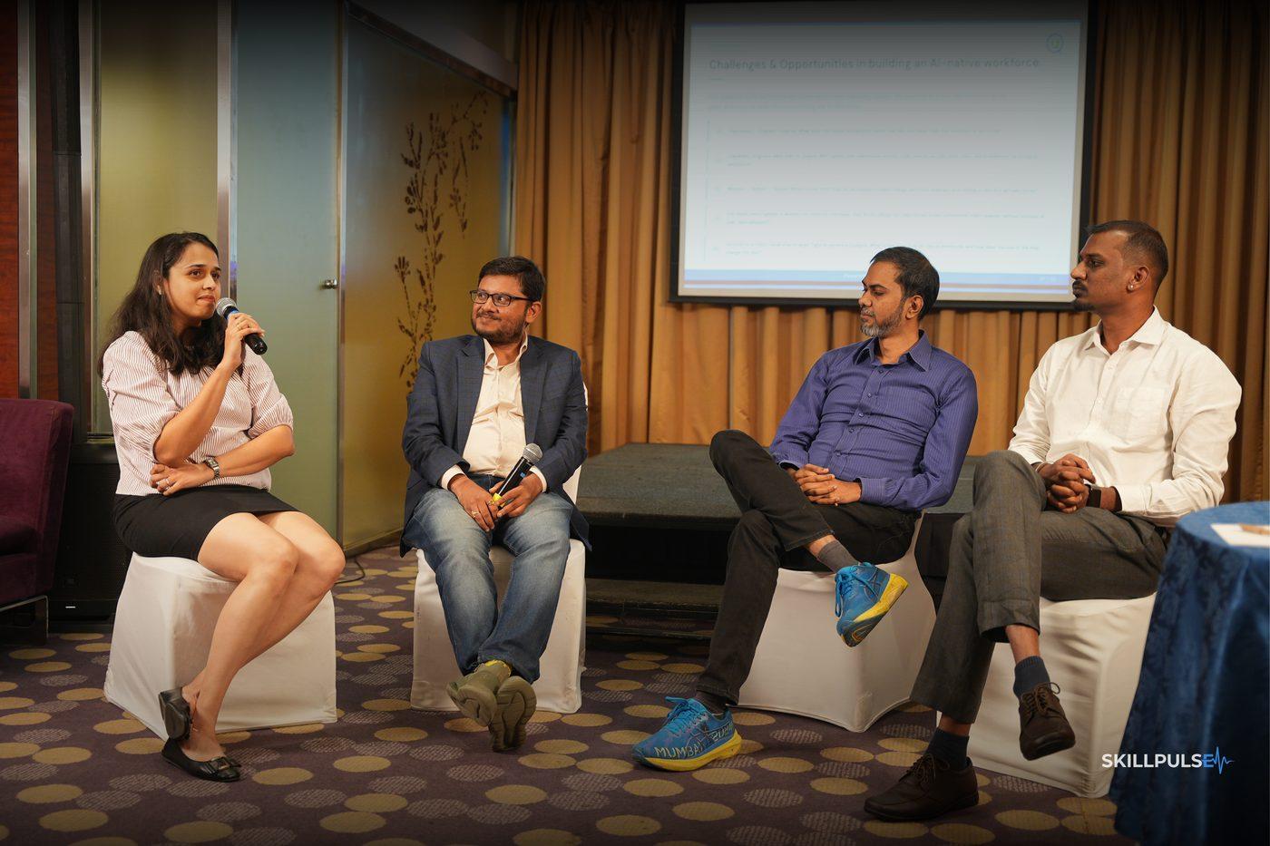 A panel discussion in progress at SkillPulse Live